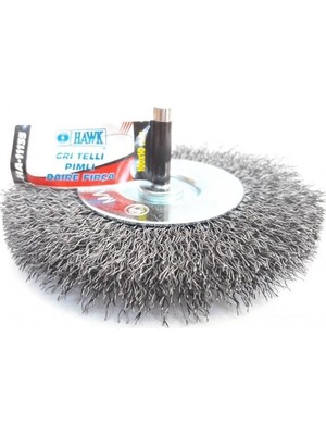 TeknoKapsül Hawk HA11135 Pimli Gri Tel Daire Fırça 100X10 mm