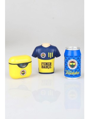 LİSANSLI FENERBAHÇE 3'LÜ KALEMTRAŞ SETİ SİLGİLİ FORMA TASARIMLI KALEMTRAŞ,AIRPODS KALEMTRAŞ VE COKE SİLGİLİ KALEMTRAŞ