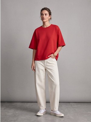 LTB Regular Fit Basic Bisiklet Yaka Kırmızı T-Shırt