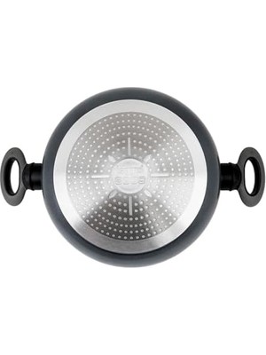 TeknoKapsül Titanium 26CM Sığ Tencere/gri