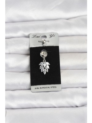 Inure Jewelry 316L Cerrahi Çelik Sallantılı Başak Model Göbek Piercing