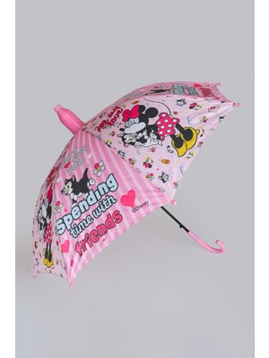 DEKOMUS CEP DEFTERİ VE YENİ SEZON LİSANSLI MINNIE MOUSE KILIFLI ŞEMSİYE ICONIC FOREVER