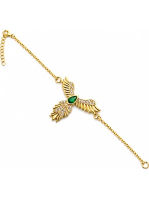 Inure Jewelry Gümüş Anka Kuşu Figürlü Gold Kadın Bileklik