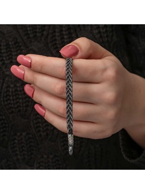 Inure Jewelry Gümüş Kazaziye Örgü Bileklik