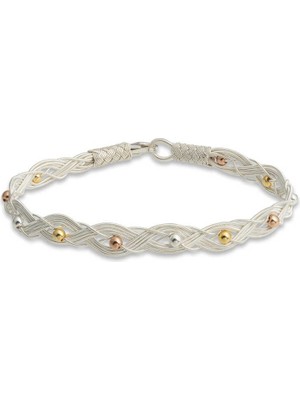 Inure Jewelry Gümüş Kazaziye Örgü Bileklik