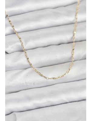 Inure Jewelry CM 14K Gold Renk Gemici Zincir Model 60 cm Kadın Kolye