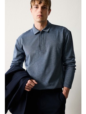 DeFacto Regular Fit Polo Yaka Sweatshirt H8234AX26AU