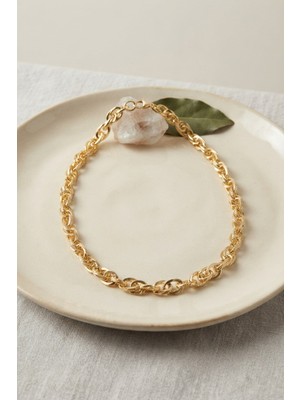 Inure Jewelry cm Kalın Burgu Model Gold Renk 50 cm Kadın Kolye