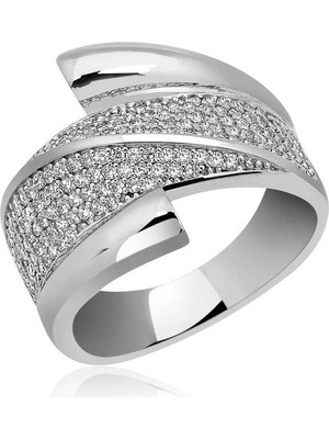 Inure Jewelry Gümüş Zirkon Taşlı Bayan Yüzük