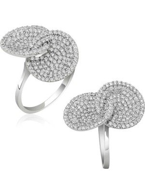 Inure Jewelry Gümüş Zirkon Taşlı Bayan Yüzük