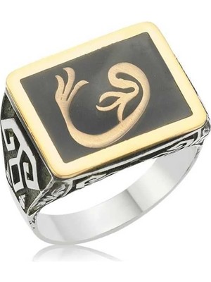 Inure Jewelry Gümüş Lale Vav Erkek Yüzük