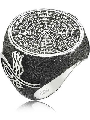 Inure Jewelry Gümüş Esma-Ül Hüsna Erkek Yüzük