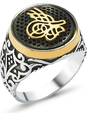 Inure Jewelry Gümüş Tuğralı Erkek Yüzük