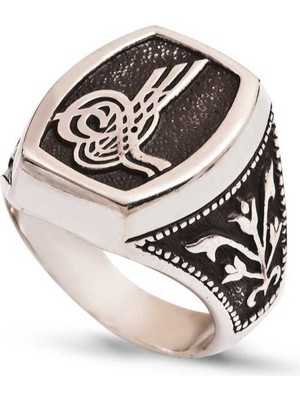 Inure Jewelry Gümüş Tuğralı Erkek Yüzük