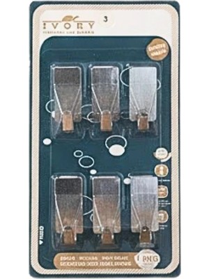 Ulu İthalat 6'li Metal Yapışkanlı Dörtgen Askı