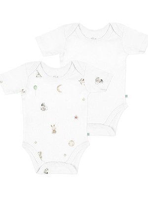 Casadora Baby Circus %100 Organik Pamuk 2'li Kısa Kollu Body Seti
