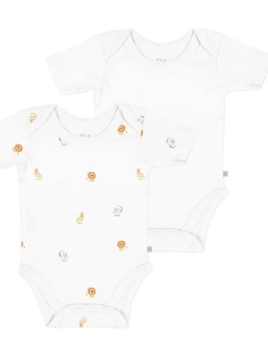 Casadora Baby Safari %100 Organik Pamuk 2'li Kısa Kollu Body Seti