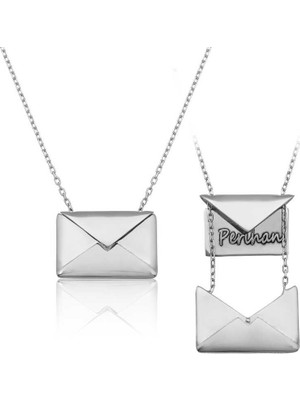 Inure Jewelry Gümüş Sevgiliye Mektup Kadın Kolye