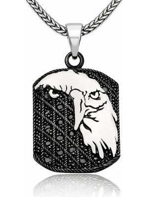 Inure Jewelry Gümüş Kartal Kafası Figürlü Kolye