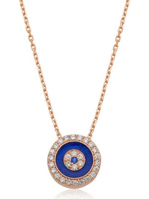 Inure Jewelry ​Gümüş Rose Nazar Bayan Kolye