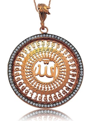 Inure Jewelry Gümüş Allah Yazılı Bayan Kolye