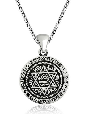 Inure Jewelry Gümüş Süleyman Mührü Kolye