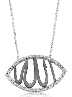 Inure Jewelry Gümüş Allah Yazılı Bayan Kolye
