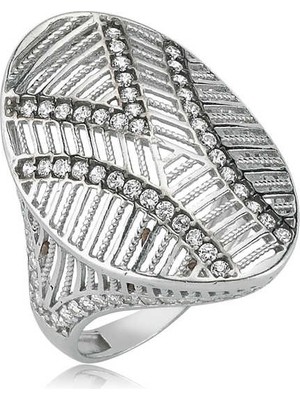 Inure Jewelry Gümüş Oval Bayan Yüzük