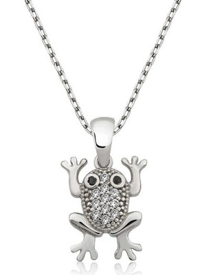 Inure Jewelry Gümüş Kurbağa Bayan Kolye