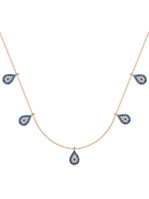 Inure Jewelry Gümüş Rose Nazarlı Şans Kadın Kolye