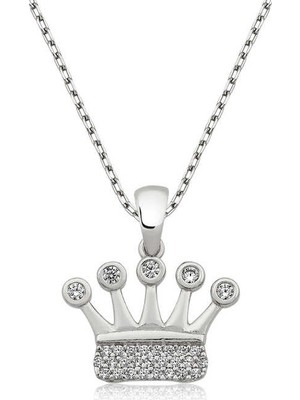 Inure Jewelry Gümüş Taç Bayan Kolye