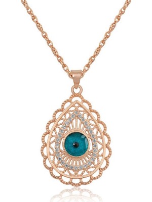 Inure Jewelry ​Gümüş Damla Nazar Bayan Kolye