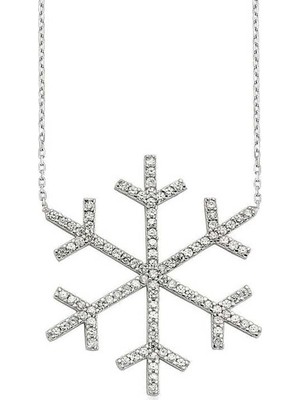 Inure Jewelry Gümüş Kar Tanesi Bayan Kolye
