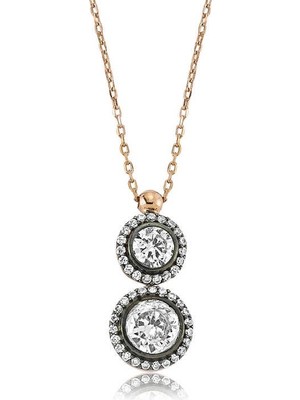 Inure Jewelry Gümüş Elmas Model Bayan Kolye