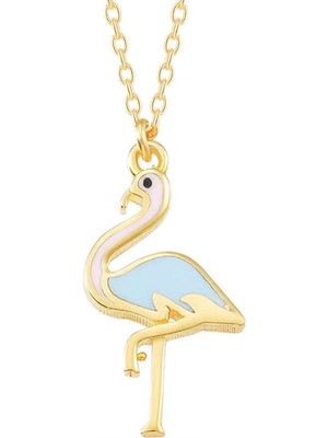 Inure Jewelry Gümüş Gold Flamingo Kadın Kolye