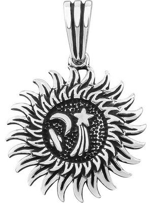 Inure Jewelry Gümüş Galaksi Erkek Kolye Ucu