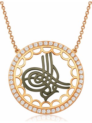 Inure Jewelry Gümüş Tuğralı Bayan Kolye