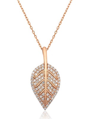 Inure Jewelry Gümüş Yaprak Bayan Kolye