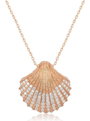 Inure Jewelry Gümüş İstiridye Bayan Kolye