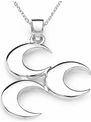 Inure Jewelry Gümüş Üç Hilal Kolye