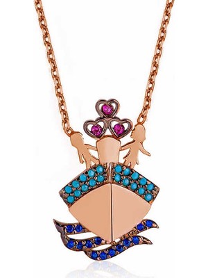 Inure Jewelry Gümüş Rose Titanik Kadın Kolye