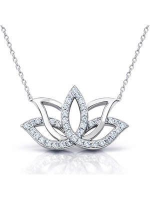 Inure Jewelry Gümüş Lotus Çiçeği Kolye