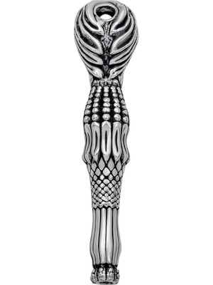 Inure Jewelry Gümüş Girdap Desenli Tesbih İmamesi