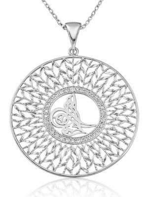 Inure Jewelry Gümüş Tuğralı Bayan Kolye