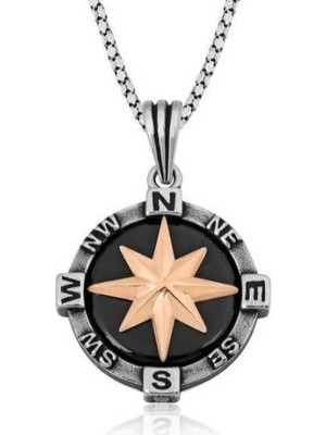 Inure Jewelry Gümüş Pusula Kolye