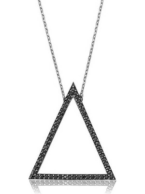 Inure Jewelry Gümüş Üçgen Kadın Kolye