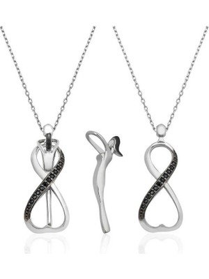 Inure Jewelry Gümüş Sonsuzluk Aşk Bayan Kolye
