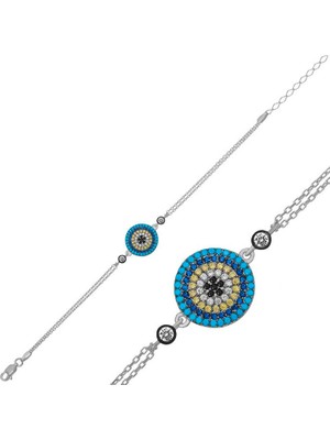 Inure Jewelry Gümüş Nazar Kadın Bileklik