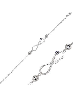Inure Jewelry Gümüş Sonsuzluk Love Bayan Bileklik
