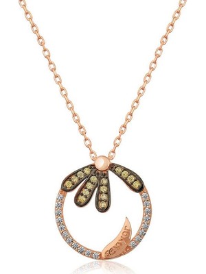 Inure Jewelry Gümüş Papatya ’’Seviyor’’ Kolye